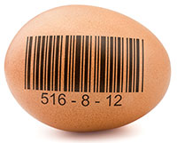 uovo con codice a barre